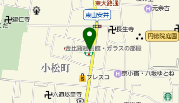 セブンイレブン 京都東山安井店の地図画像