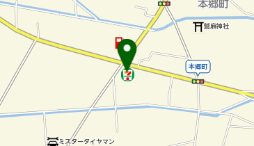 セブンイレブン 中条本郷店の地図画像