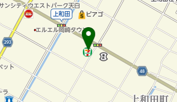 セブンイレブン 岡崎上和田店の地図画像