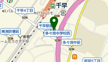 セブンイレブン 福岡千早東駅前店の地図画像