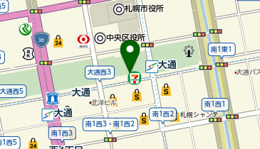 セブンイレブン 北海道ST大通東店の地図画像