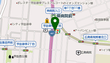 セブンイレブン 広島県病院西店の地図画像
