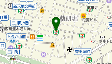 セブンイレブン 広島薬研堀通り店の地図画像