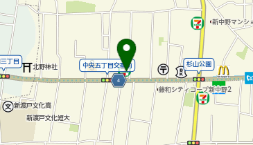 セブンイレブン 中野中央5丁目店の地図画像