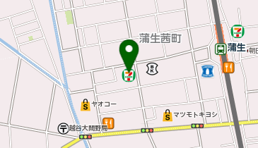 セブンイレブン 越谷蒲生茜町店の地図画像