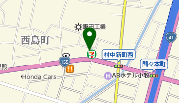 セブンイレブン 小牧村中新町店の地図画像
