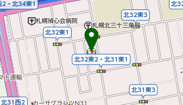 セブンイレブン 札幌北32条店の地図画像