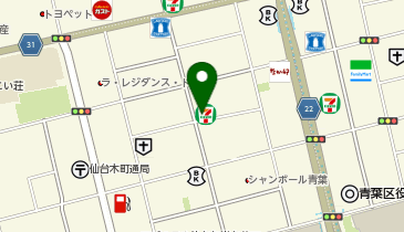 セブンイレブン 仙台二日町中央店の地図画像
