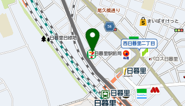 セブンイレブン 日暮里駅北店の地図画像