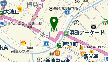 セブンイレブン 長崎築町店の地図画像