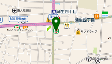 セブンイレブン 地下鉄蒲生4丁目駅前店の地図画像