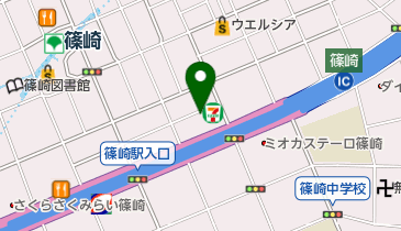 セブンイレブン 篠崎インター店の地図画像