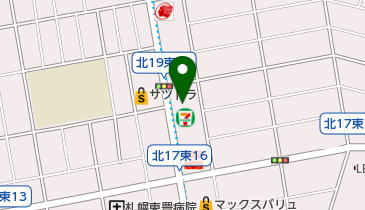 セブンイレブン 札幌北18条東16丁目店の地図画像