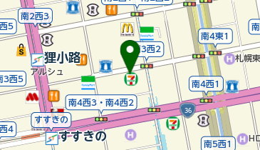 セブンイレブン 札幌南3条西2丁目店の地図画像