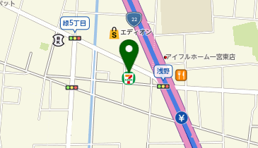 セブンイレブン 一宮浅野大曲り店の地図画像