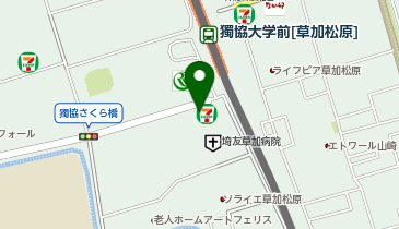 セブンイレブン 草加松原1丁目店の地図画像