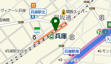 セブンイレブン ハートインJR兵庫駅改札口店の地図画像