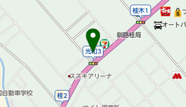 セブンイレブン 釧路町桂店の地図画像