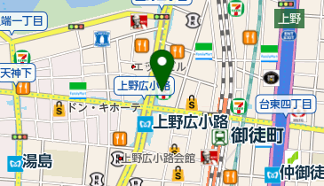 セブンイレブン 上野4丁目中央通り店の地図画像