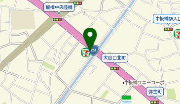 セブンイレブン 板橋東山町店の地図画像