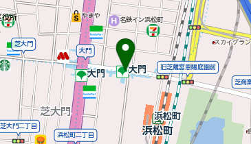 セブン銀行 都営地下鉄 大江戸線 大門駅 共同出張所の地図画像