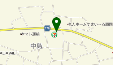 セブンイレブン 藤岡中島店の地図画像