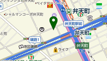 セブン銀行 スーパーナショナル 弁天町駅前店 共同出張所の地図画像