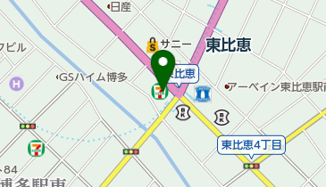 セブンイレブン 博多東比恵1丁目店の地図画像