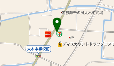 セブンイレブン 福岡大木町店の地図画像