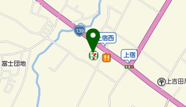 セブンイレブン 富士吉田上宿店の地図画像