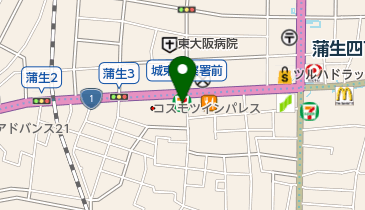 セブンイレブン 大阪蒲生3丁目店の地図画像