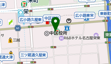 セブンイレブン 名古屋中区役所前店の地図画像