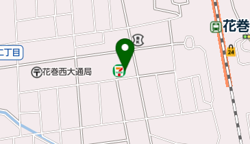 セブンイレブン 花巻西大通り1丁目店の地図画像