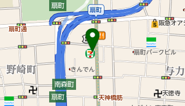 セブンイレブン 大阪扇町店の地図画像
