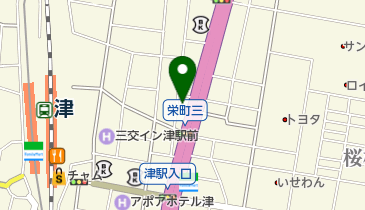 セブンイレブン 津市栄町4丁目店の地図画像