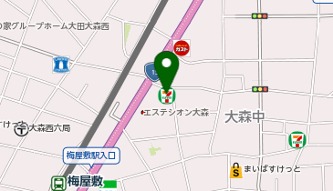 セブンイレブン 大田区大森中2丁目西店の地図画像