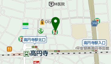 セブンイレブン 杉並高円寺北2丁目店の地図画像