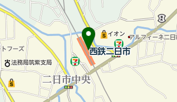 セブン銀行 西日本鉄道 天神大牟田線 西鉄二日市駅 共同出張所の地図画像