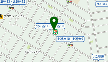 セブンイレブン 札幌北29条店の地図画像