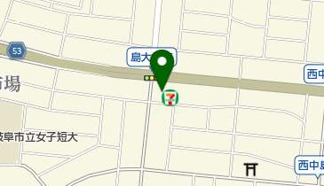 セブンイレブン 岐阜西中島店の地図画像