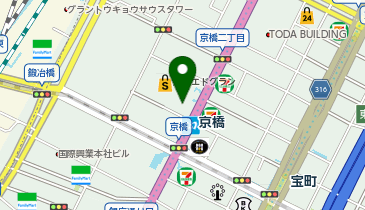 セブンイレブン 京橋エドグランフロアスリー店の地図画像