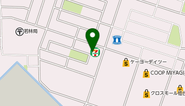 セブンイレブン 仙台若林郵便局前店の地図画像