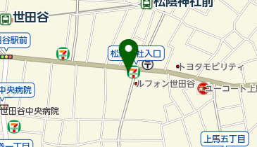 セブンイレブン 世田谷1丁目店の地図画像