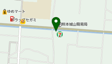 セブンイレブン 熊本城山半田店の地図画像