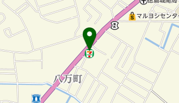 セブンイレブン 徳島八万町下福万店の地図画像