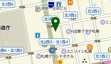 セブン銀行 札幌フコク生命越山ビル 共同出張所の地図画像