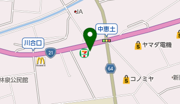 セブンイレブン 可児中恵土店の地図画像