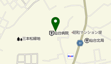 セブンイレブン KOYO仙台病院店の地図画像