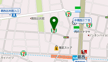 セブンイレブン 江戸川中葛西3丁目西店の地図画像