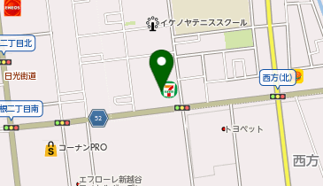 セブンイレブン 越谷西方店の地図画像